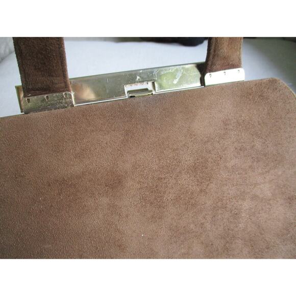 Vintage 1970s Brown Suede Leather Life Stride Purse - Picture 8 of 10
